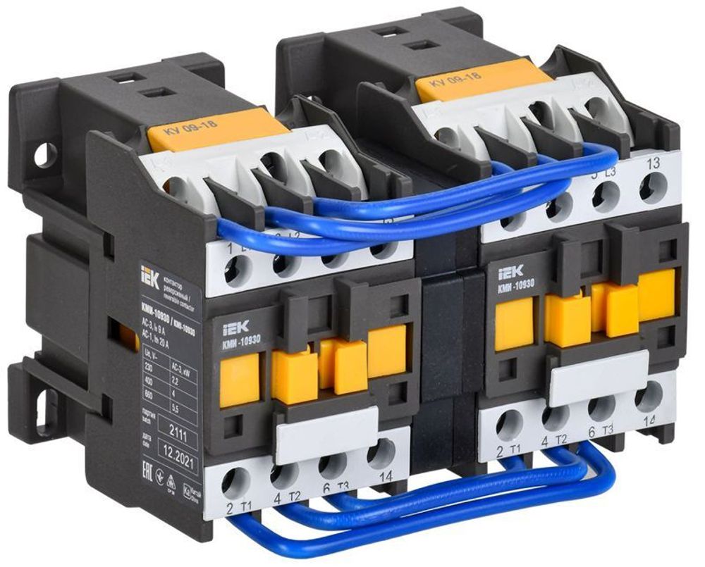 Контактор КМИ-10930 реверс 9А 400В/АС3 2НО KARAT IEK KKM13-009-400-20-1