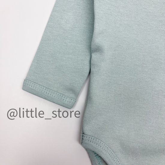 Боди хлопковое "Облака" серо-голубое