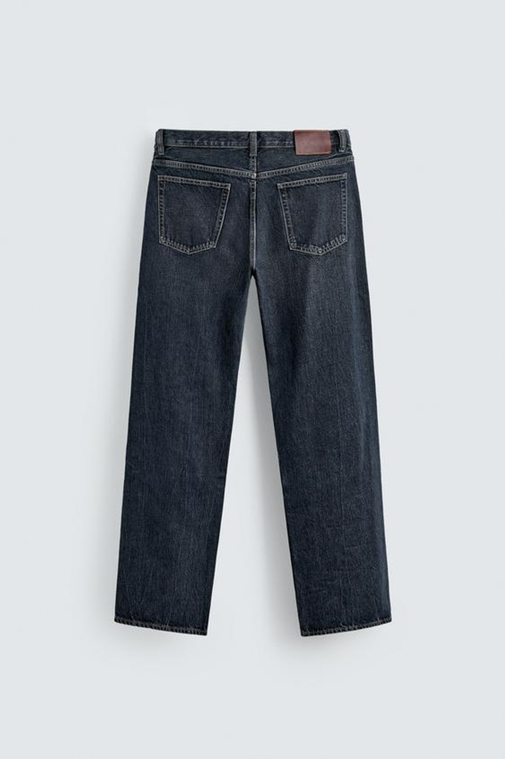 ZARA ДЖИНСЫ STRAIGHT FIT, ТЕМНО-СИНИЙ