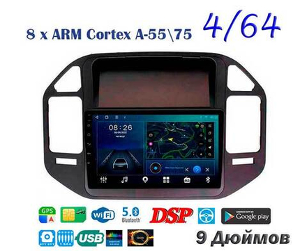 Topway TS10 4+32GB 8 ядер для Mitsubishi Pajero III 1999-2006