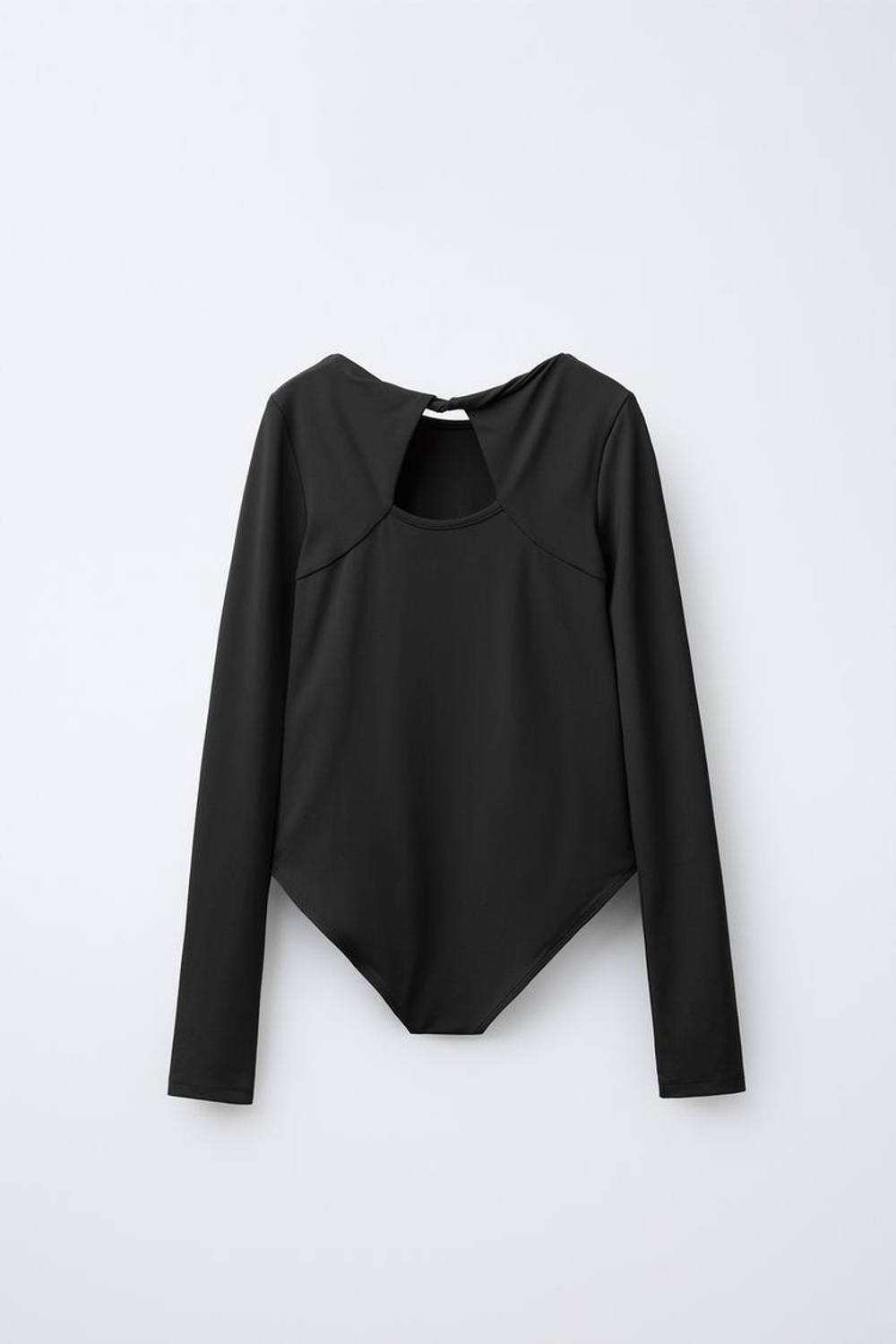 ZARA БОДИ ИЗ ПОЛИАМИДА С ВЫРЕЗАМИ, ЧЕРНЫЙ