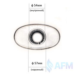 Пламегаситель 34570нж ф 57 160х90х420 (овал)