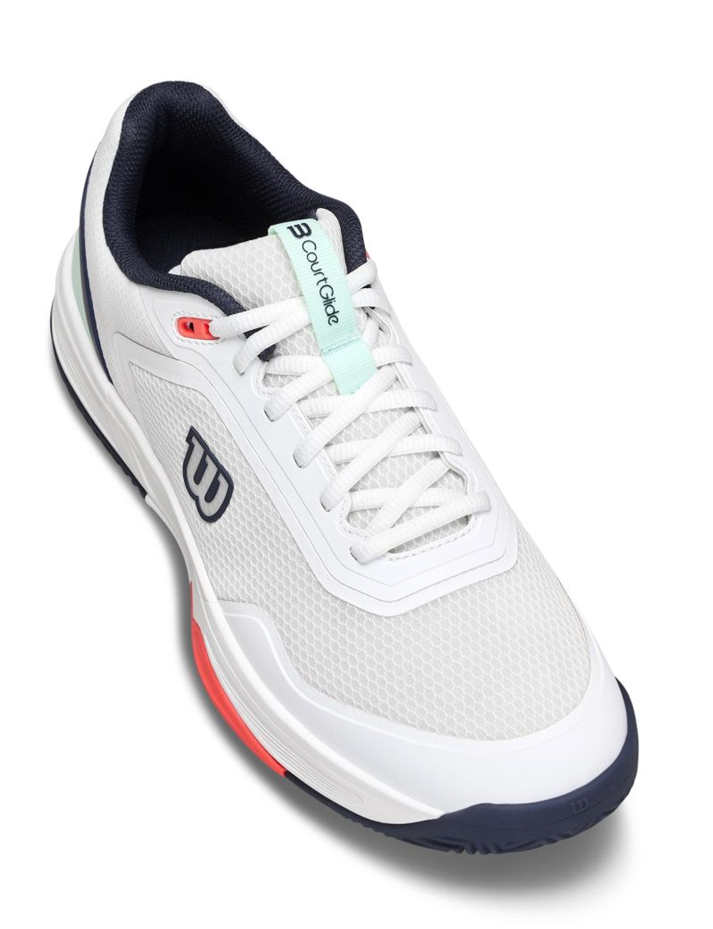 Теннисные кроссовки Wilson Court Glide - white/bay/fiery coral