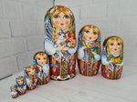 Матрешка с котиком, авторская 7 мест