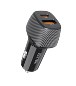 Автомобильное зарядное устройство WALKER WCR-35, 48Вт, USB/Type-C, поддержка QC+PD, черное