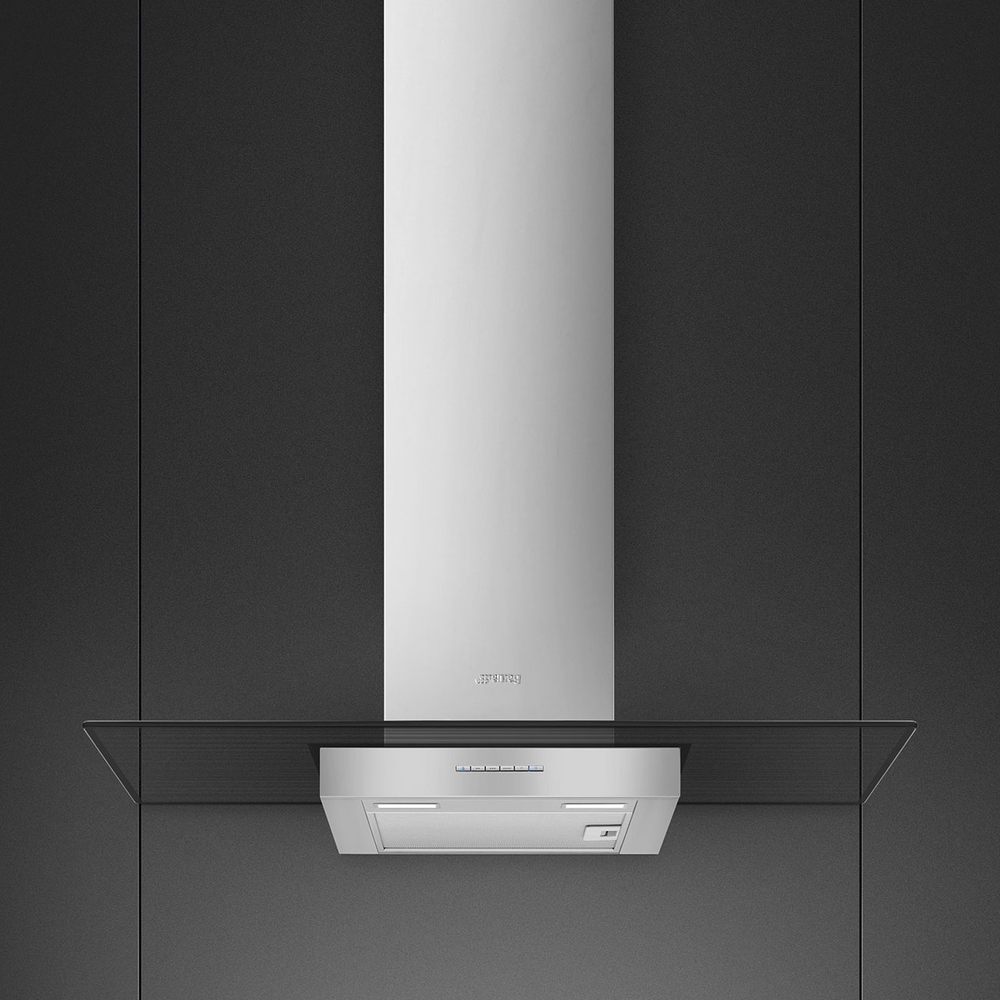 SMEG KBT900VE Вытяжка настенная, 90 см, нержавеющая сталь + стекло