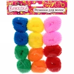 Резинки для волос 12шт «Кокетка - Яркие пончики», цвет микс●