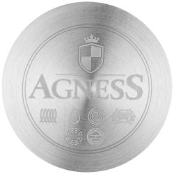ТУРКА AGNESS "MIDNIGHT" С ИНДУКЦИОННЫМ ДНОМ, НЕРЖ. СТАЛЬ 18/8, 600 МЛ, 9Х9.5 СМ