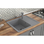 Мойка ML-GMS03 СТАНДАРТ с крылом, темно-серый (309), 605*495*190мм