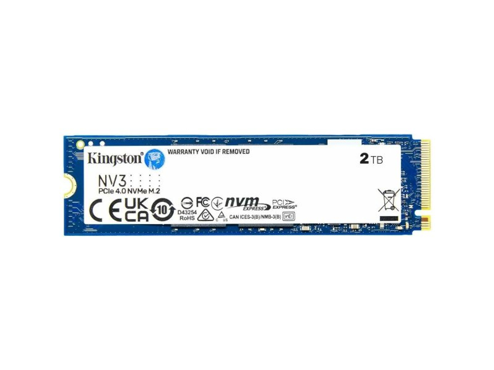 SSD накопитель Kingston SNV3S/2000G 2ТБ, M.2 2280, PCIe 4.0 x4, NVMe [SNV3S/2000G]