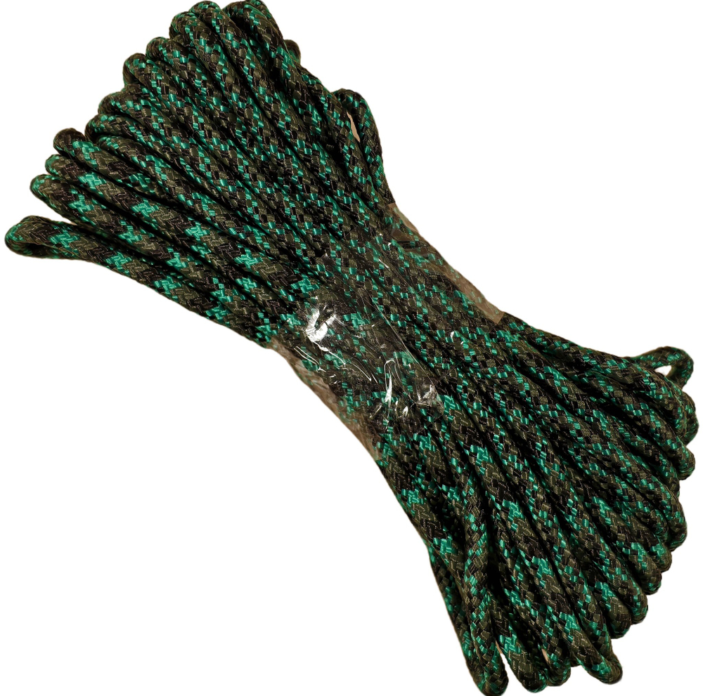Шнур плетенный 24-х прядный, зеленый 8мм 20м