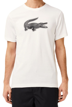 Теннисная футболка Lacoste SPORT 3D Print Crocodile Breathable Jersey - white