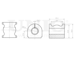Втулка заднего стабилизатора UNIO RMP-10022