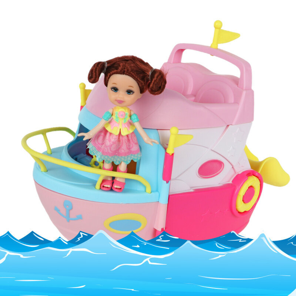 Игровой набор "Корабль-каюта CJ8307", с мебелью, пластик, от 3 лет