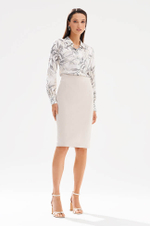 23511 Блузка женская (молочный принт)