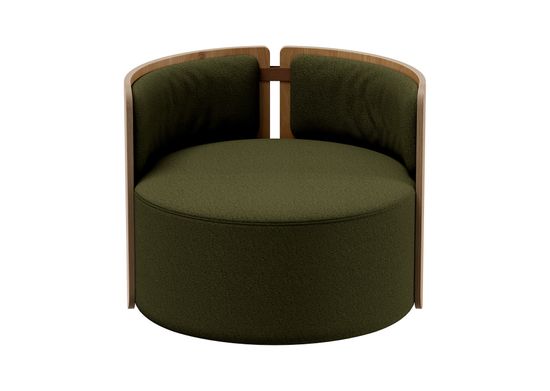 Кресло крутящееся Lagom 800 цвет зеленый/натуральный дуб