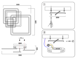 Ambrella Потолочный светодиодный светильник с пультом Original FA862