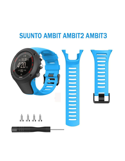 Ремешок для Suuntu Ambit , Ambit 2, Ambit 3 силиконовый (Голубой)