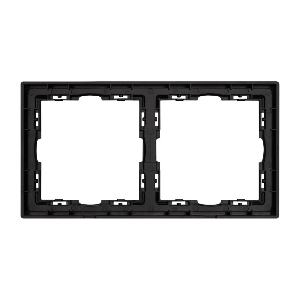 Рамка пластиковая FRM-NOBE-SFPL-2-BK (Arlight, Черный оникс) 054216