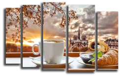 Модульная картина "Чашка кофе утром"