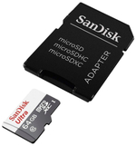 Карта памяти SanDisk microSDXC Ultra Class 10 UHS-I U1 (100/10MB/s) 64GB + Адаптер