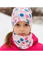 Комплект шапка трикотаж детская со снудом