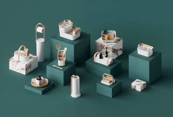 Держатель для бумажных полотенец bellwood, белый/натуральное дерево