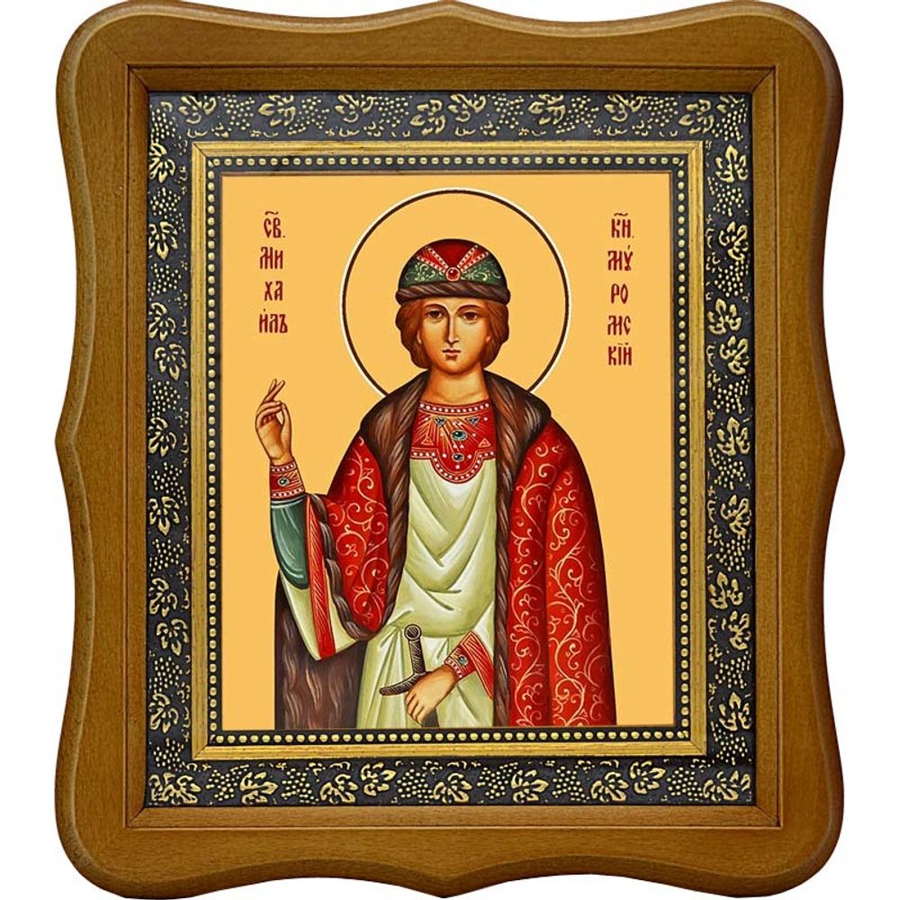 Михаил Муромский благоверный князь. Икона на холсте.