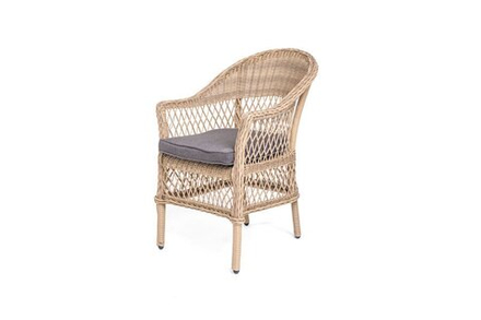 Сицилия, плетеный стул из искусственного ротанга, цвет соломенный