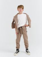 Джоггеры "Кокос" с карманами утепленные 7+