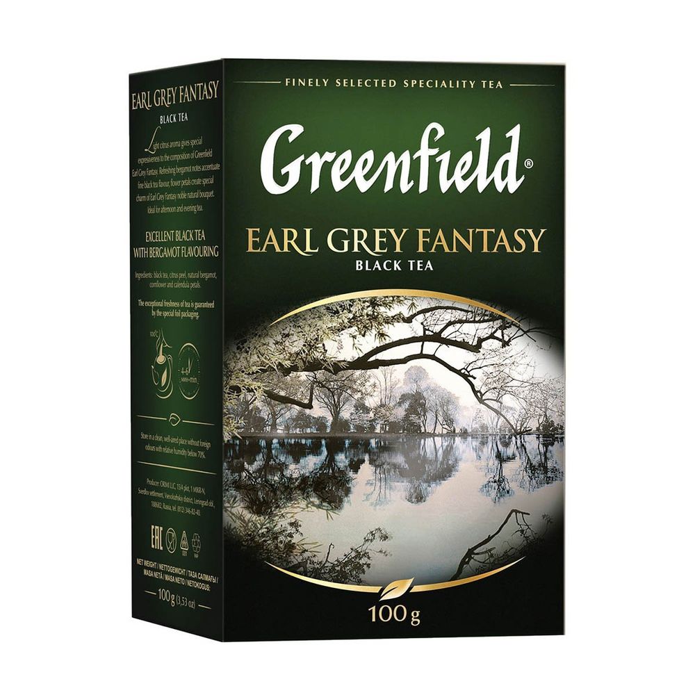 Чай черный Greenfield, Earl Grey Fantasy, 100 гр