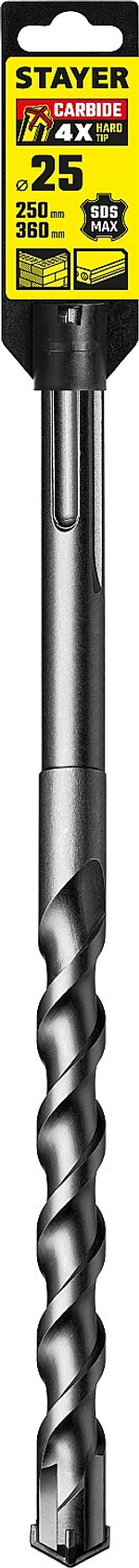 STAYER Hercules-4Х, 25 x 250/360 мм, SDS-max бур, Professional (29370-250-25)