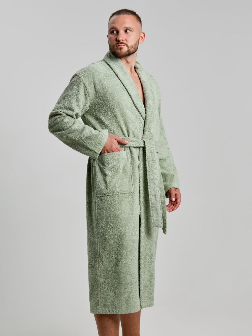 Халат мужской Комфорт-4 Виотекс СВ.- ОЛИВКОВЫЙ