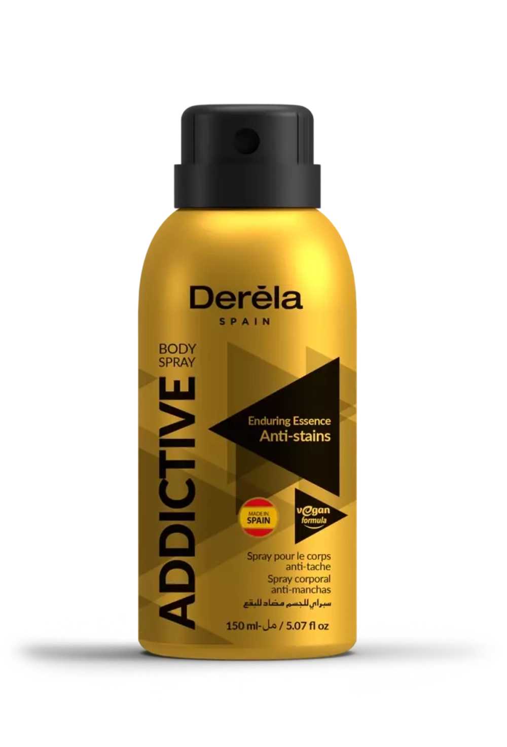 DERELA  Дезодорант-спрей для тела  с защитой от пятен ADDICTIVE 150мл*12