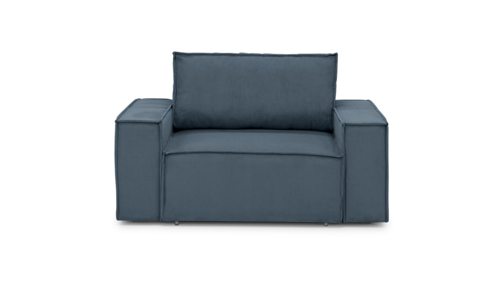 Кресло Софт 2 Cilium Indigo 152*103*90 см, Синий Вельвет Дельфин Фиеста