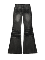 Женские Джинсы (Regular Fit) Sadie Black Washed Studded Lace Up Flare