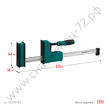 KRAFTOOL GRAND-300/450 300/450 мм, сжатие/распор, 600 кгс, глубина зажима 95 мм, Корпусная струбцина (32240-30)