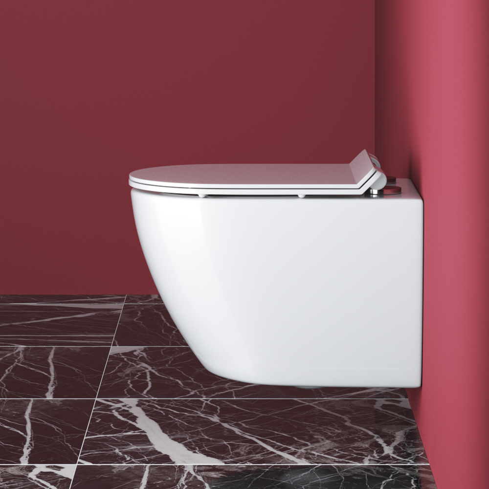 Унитаз подвесной Cezares STYLUS CZR-513-TH-R безободковый с сиденьем CZR-2011-SC