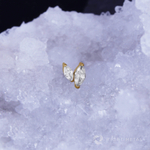 2K Millennium Marquise Crystal PVD Yellow - Inverted