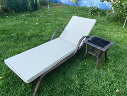 Шезлонг из искусственного ротанга Империал цвет Шоколад