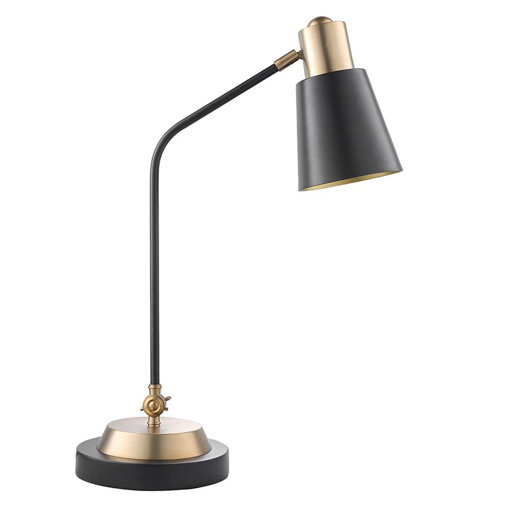 Лампа настольная Pilwy, Ø21х65 см, золотистая/черная