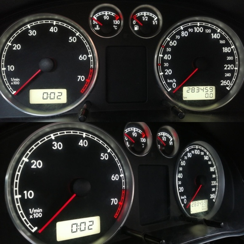 Услуга по пересвету приборной панели Passat B5