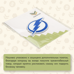 Нашивка на одежду, патч, шеврон на липучке "Tampa Bay Lightning" 6,5х6,5 см