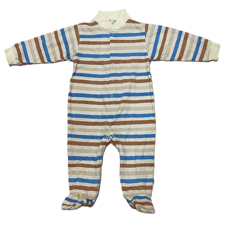 Комбинезон с закрытой ножкой на кнопках из кулирки (100% хлопок) на рост 80 см