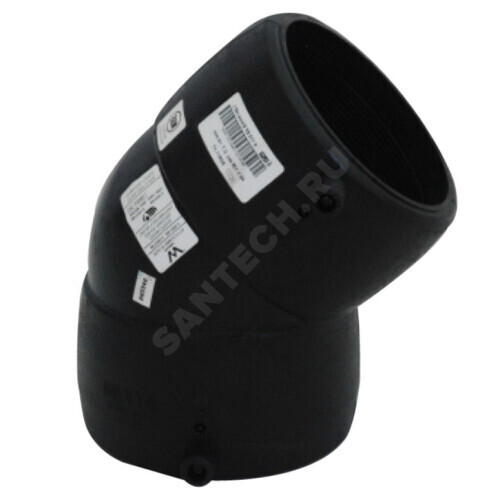 Отвод электросварной ПЭ100 Дн 63х45гр Ру16 SDR11 Type A TEGA 1819182