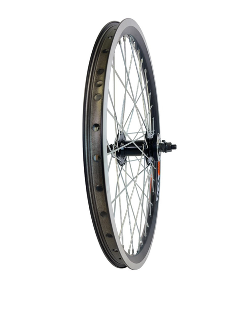 Колесо 20 TRIX ал. двойной обод черн, втулка: алюм ДИСК гайка, черн.