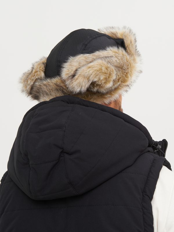 Шапка ушанка зимняя Полюс V-2 с маской ткань Cell цвет Серый/Черный