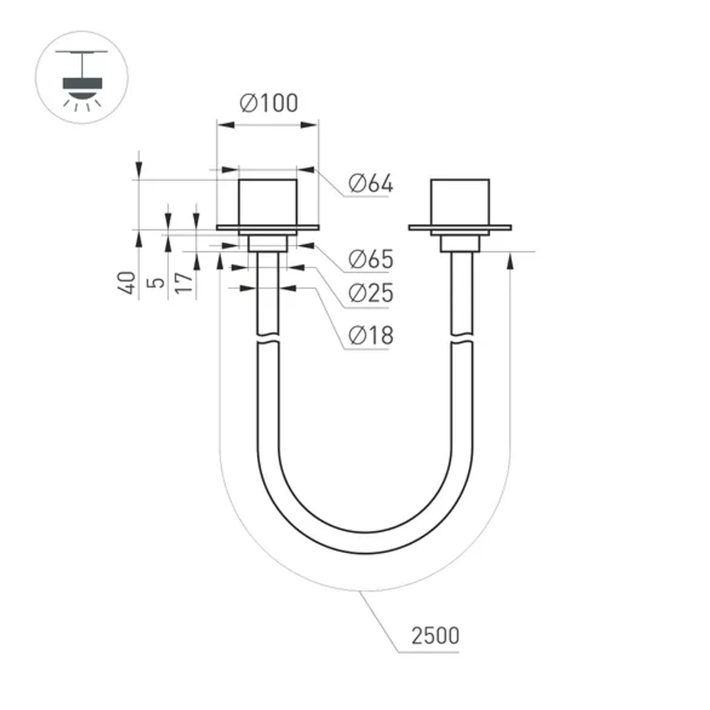 Светильник SP-TROPIC-BUILT-TRIMLESS-R18-L2500-36W Day4000 (BK, 360 deg, 230V) (Arlight, IP20 Пластик, 3 года) 043375