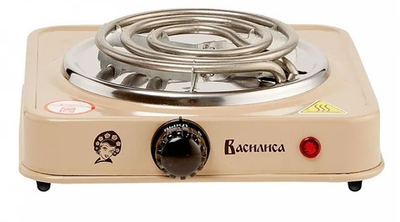 Плита электрическая настольная ВАСИЛИСА ВА-901, бежевый, спираль