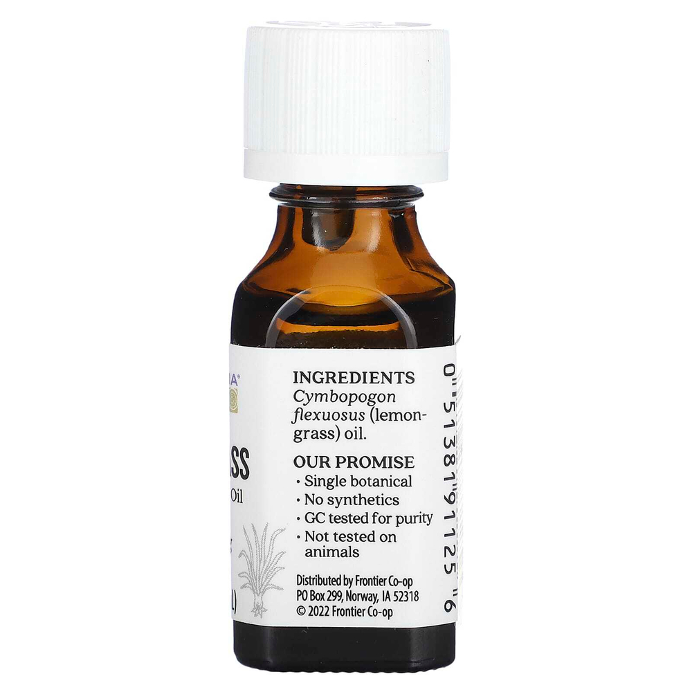 Aura Cacia, Чистое эфирное масло, лемонграсс, 15 мл (0,5 жидк. унции)